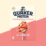 Quaker Oat So Simple Protein Strawberries & Cream Porridge Sachets Cereal   8 x 1 per pack GOODS M&S   