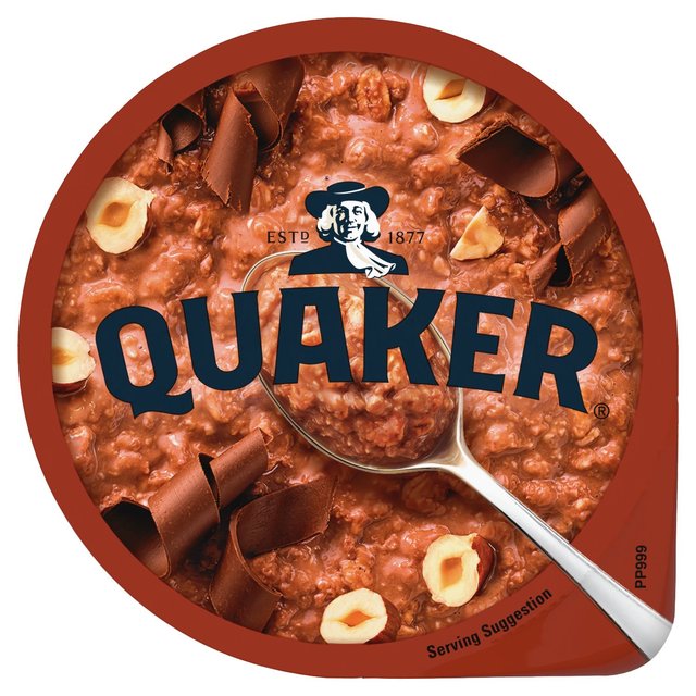 Quaker Heavenly Oats Hazelnut Chocolate Porridge Cereal Pot   58g GOODS M&S   