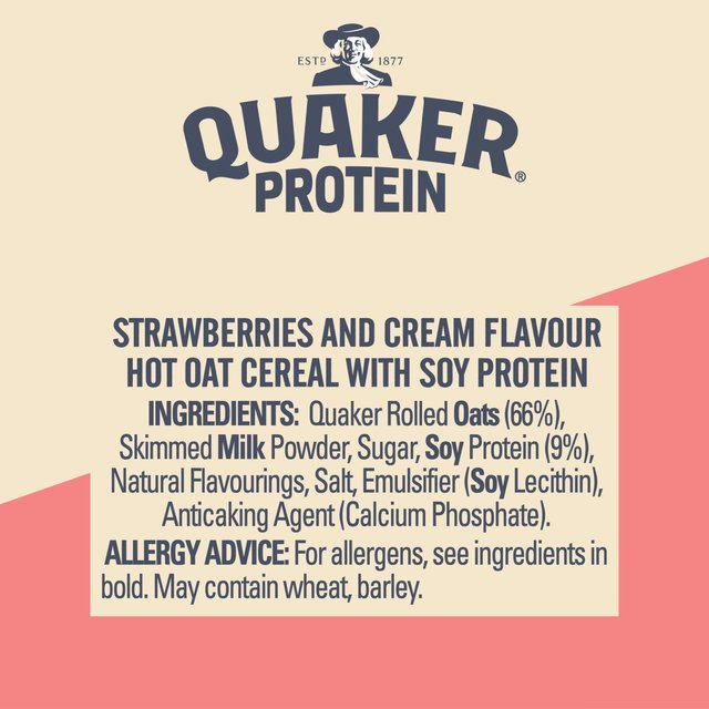 Quaker Oat So Simple Protein Porridge Strawberries and Cream Cereal Pot   59g GOODS M&S   