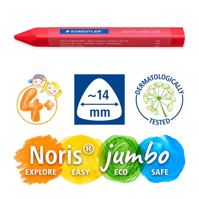 STAEDTLER Noris Jumbo Wax Crayons 9pk   9 per pack GOODS M&S   