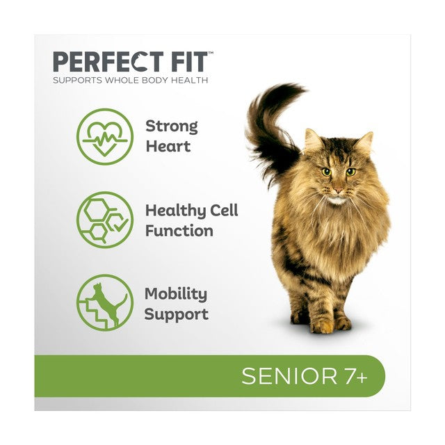 Perfect Fit Senior Dry Cat Food Chicken 750g, imported from the UK