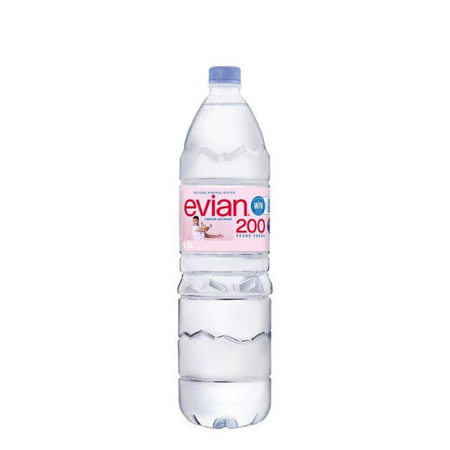 Evian still mineral water 1.5L - British product