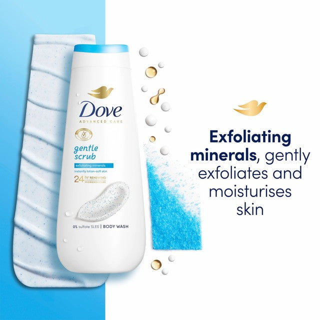 Dove Gentle Scrub Advanced Care Body Wash 225ml - British product
