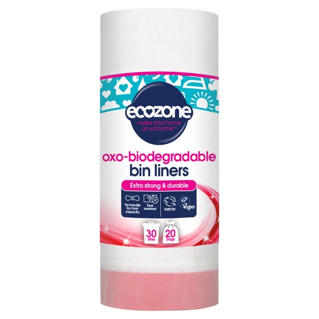 Ecozone bin liners oxo-biodegradable 30L - British product