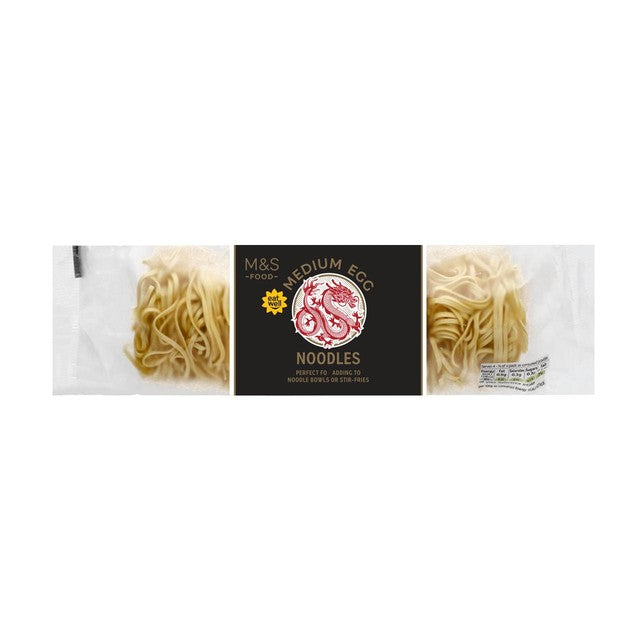 M&S Medium Egg Noodles 250g, imported from the UK