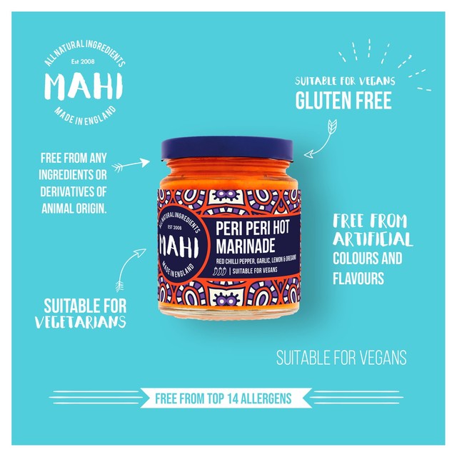 Mahi Peri Peri Hot Marinade 200ml, imported from the UK