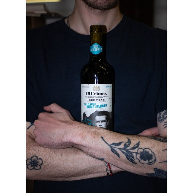 19 Crimes mid strength red wine blend 75cl - British product