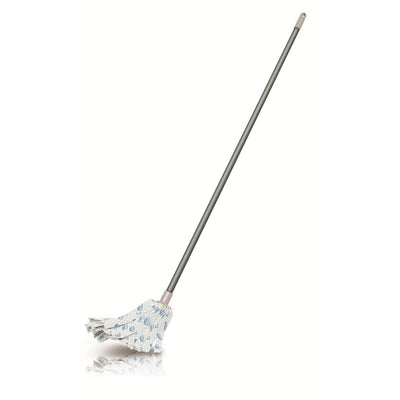 Addis Stoffmopp mit 3-teiligem Stiel, Metallic-Weiß-Blau, Bodenwischer