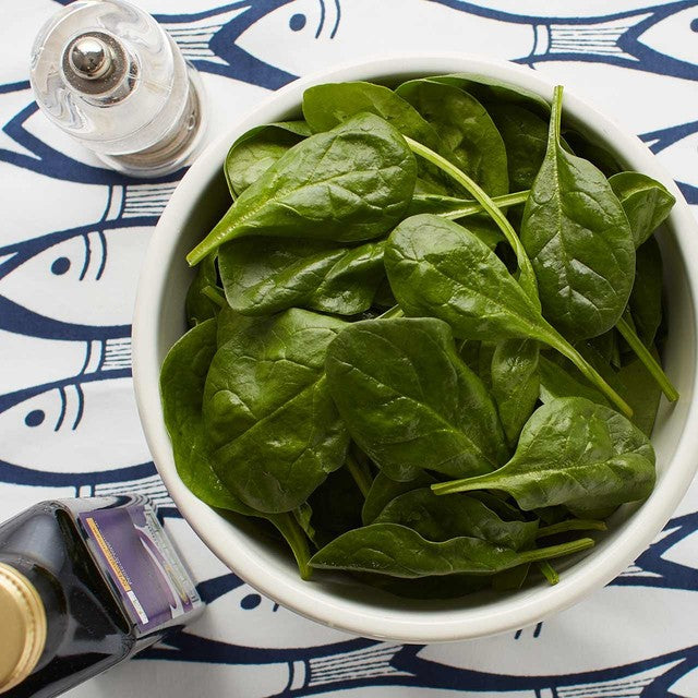 Ocado washed baby spinach 220g, imported from the UK