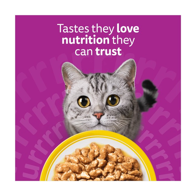 Whiskas poultry feasts wet cat food pouches in gravy 12x85g (British brand)