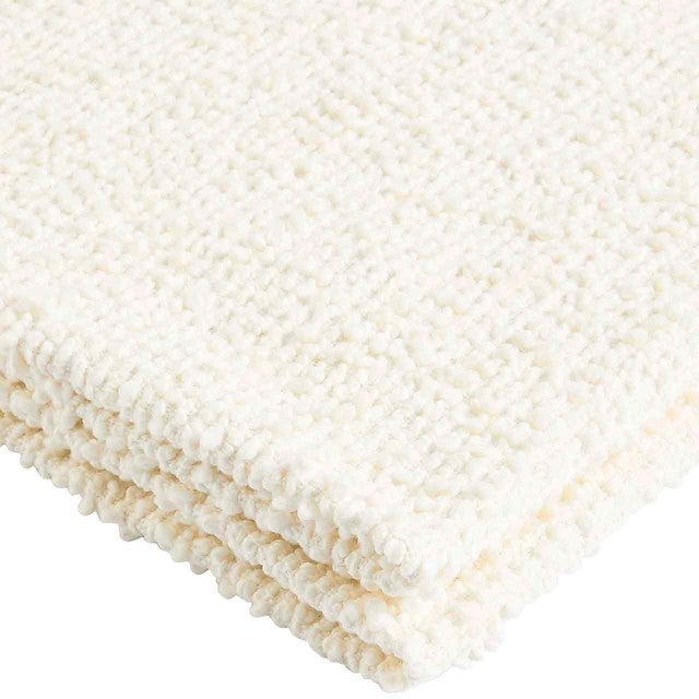 M&S cotton boucle throw cream 130x170 cm, imported from the UK