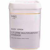 M&S rectangular food storage box white mix 1.7L, imported from the UK