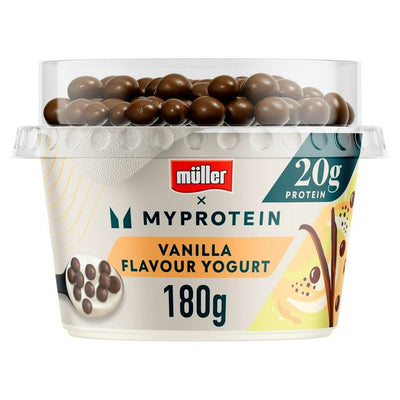 Sainsburys Müller Myprotein Gresk Yoghurt med Vaniljesmak og Sjokoladekuler - Kjøp online hos McGrocer