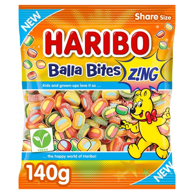 Haribo Balla Bites Zing fizzy fruit gums - British product