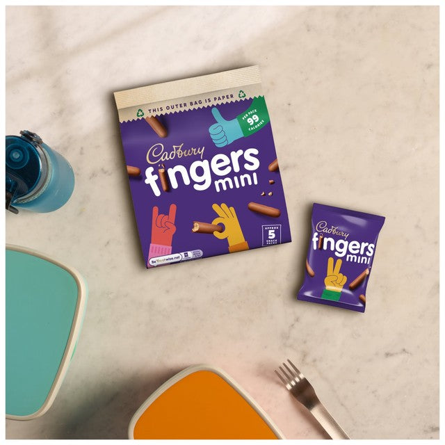 Cadbury Mini Fingers chocolate biscuit bars 96.5g - British product