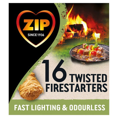 M&S Zip Natural Twisted Firestarters Firelighters 16 Pack- Buy online at McGrocer