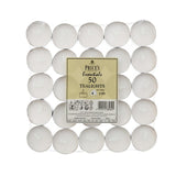 Price's Candles white unscented tea lights 50 pack, imported from the UK