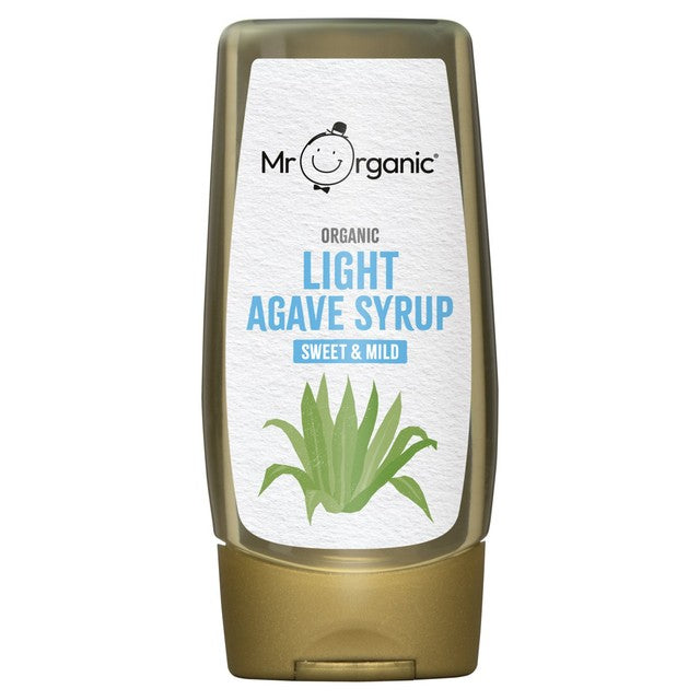 Mr Organic light agave syrup, imported from the UK
