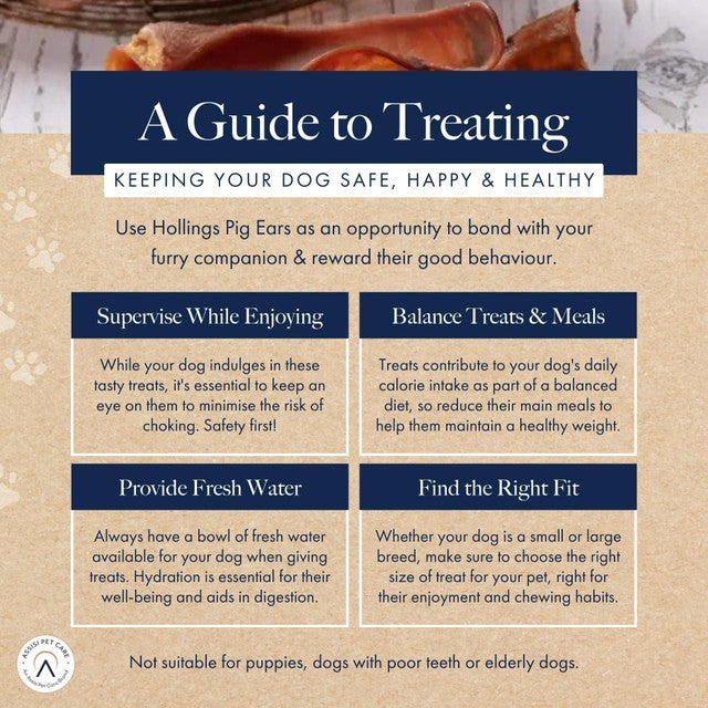 Hollings natural pigs ears dog treats (British brand)