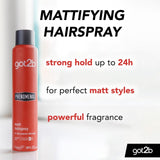 Schwarzkopf got2b matt finishing hairspray 200ml, imported from the UK