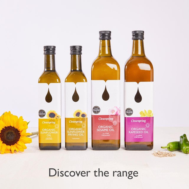 Clearspring organic cold pressed sunflower oil 500ml - British product