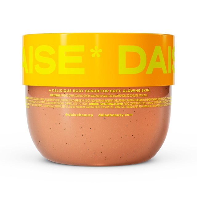 Daise exfoliating body scrub vanilla glow jar (British brand)