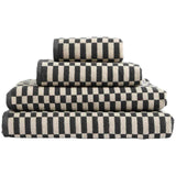 M&S bath towel geometric check charcoal, imported from the UK