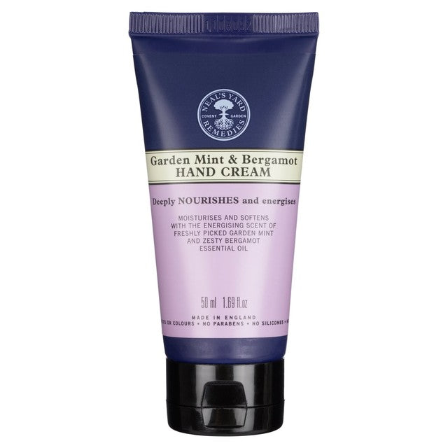 Neal's Yard Remedies mint and bergamot hand cream 50ml, imported from the UK