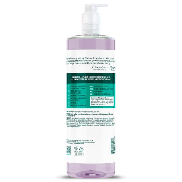 Faith In Nature lavender geranium body wash 1L - British product