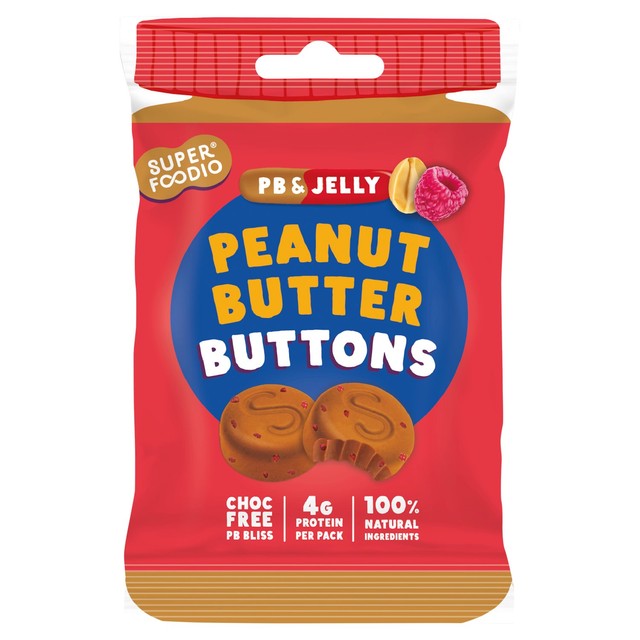 Superfoodio PB & Jelly Peanut Butter Buttons - British product