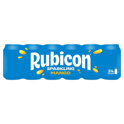 Sainsburys Rubicon Sparkling Mango Juice Soft Drink 24 x 330ml- Buy online at McGrocer