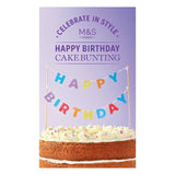 M&S Happy Birthday Cake Bunting, imported from the UK