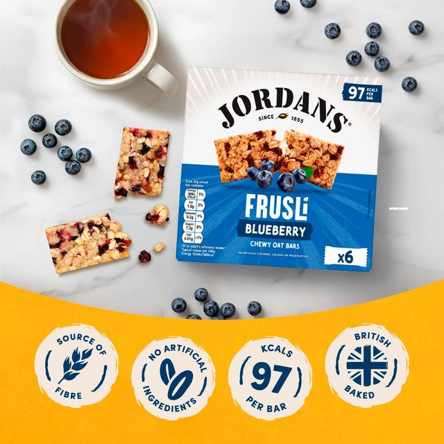 Jordans Frusli Juicy Blueberries cereal bars (British brand)