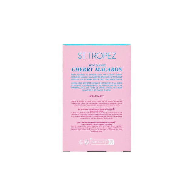 St Tropez Self Tan Cherry Macaron Kit, imported from the UK