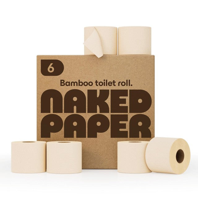 Naked Paper unbleached bamboo toilet paper extra long (British brand)