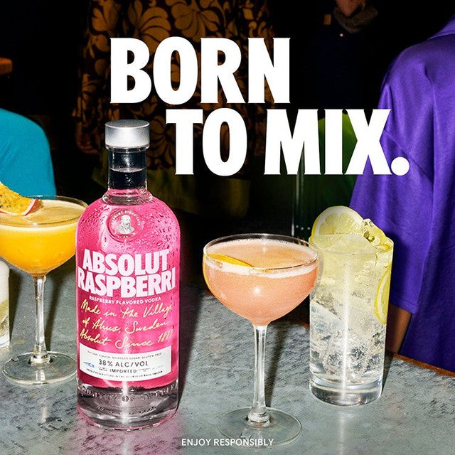 Absolut raspberry flavoured vodka 70cl - British product
