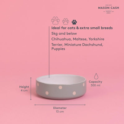 Mason Cash Polka Dot Salbei 13cm Futternapf für Haustiere