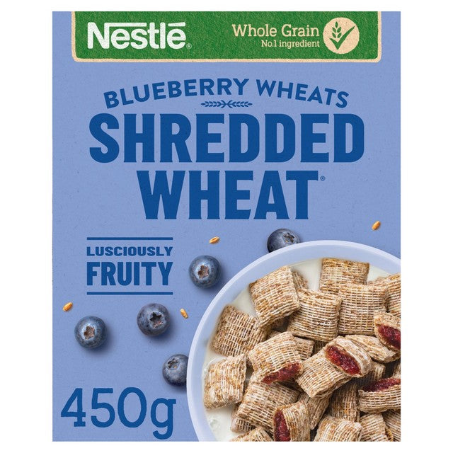 Nestle Shredded Wheat Bitesize Blueberry Wheats Cereal 450g (British brand)