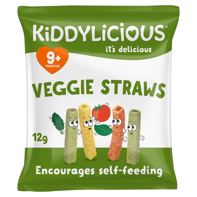 Kiddylicious Veggie Straws baby snack 12g, UK version