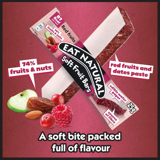 Eat Natural Red Berries fruit bars 4 x 25g - British product