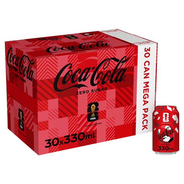 Coca-Cola Zero Sugar cola 30x330ml - British product