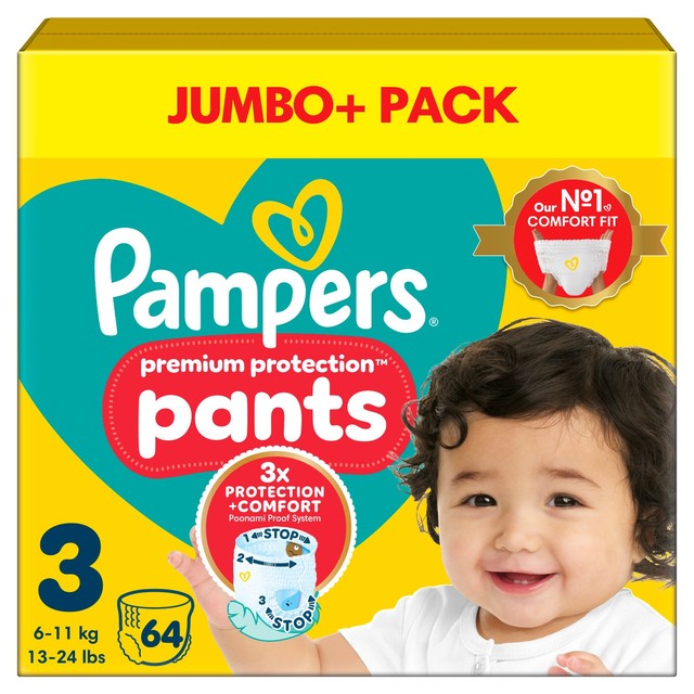 Pampers Nappy Pants Premium Protection 3, imported from the UK
