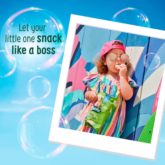Organix summer fruits rice cake clouds baby snack, imported from the UK