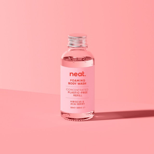 Neat body wash refill hibiscus and acai berry 50ml, imported from the UK