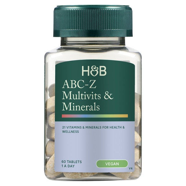 Holland & Barrett ABC to Z multivitamins vegan tablets 60 pack, UK version