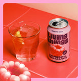 Living Things raspberry and pomegranate biotic soda 4x330ml, UK version