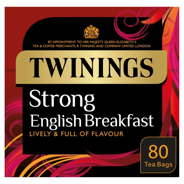 Twinings English Strong Breakfast tea bags 80 count (British brand)