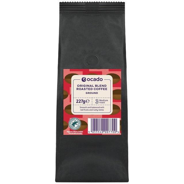 Ocado Original Blend ground coffee 227g, imported from the UK
