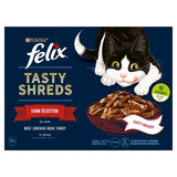 Felix Tasty Shreds Farm Selection gravy cat food multipack - British product