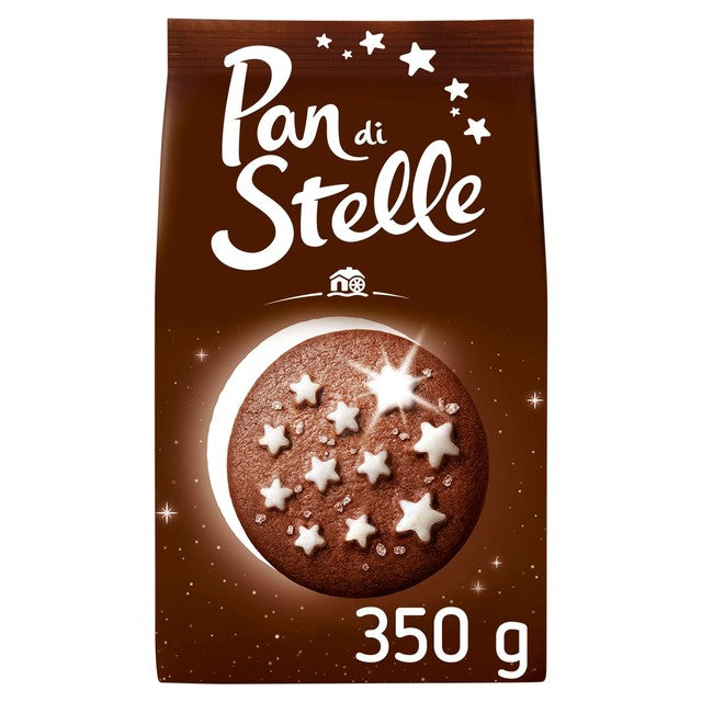 Barilla Pan Di Stelle chocolate biscuits 350g, imported from the UK